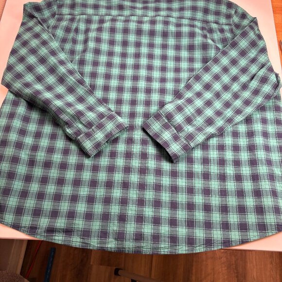 NWT St. John's Bay Stretch Plaid Button-Down Shirt Men's 4XL - Picture 3 of 7
